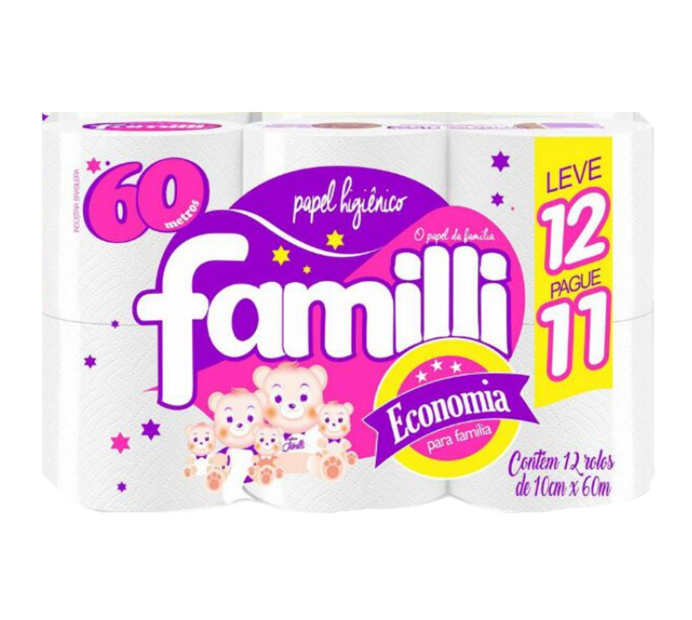 Papel Higiênico Familli Economia 12 rolos