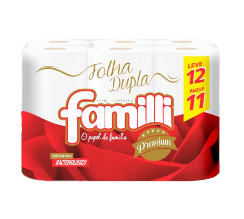 Papel Higiênico Familli Premium Folha Dupla 12 rolos